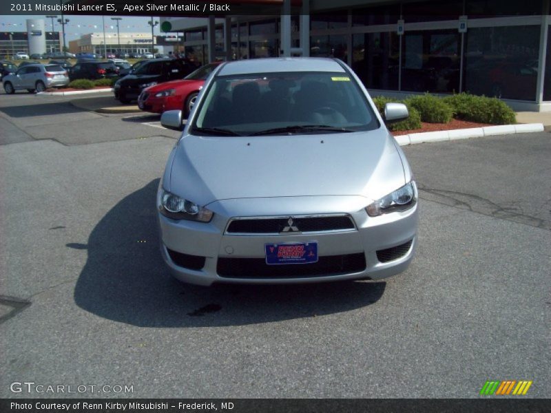 Apex Silver Metallic / Black 2011 Mitsubishi Lancer ES