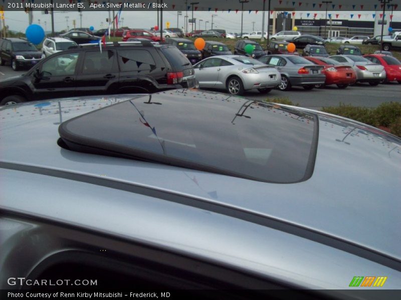 Apex Silver Metallic / Black 2011 Mitsubishi Lancer ES