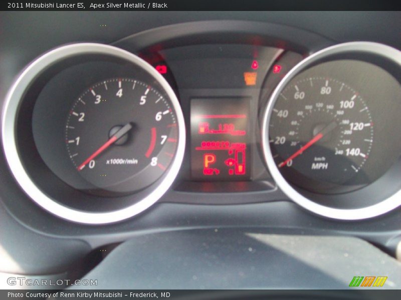 Apex Silver Metallic / Black 2011 Mitsubishi Lancer ES