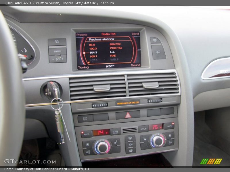 Oyster Gray Metallic / Platinum 2005 Audi A6 3.2 quattro Sedan