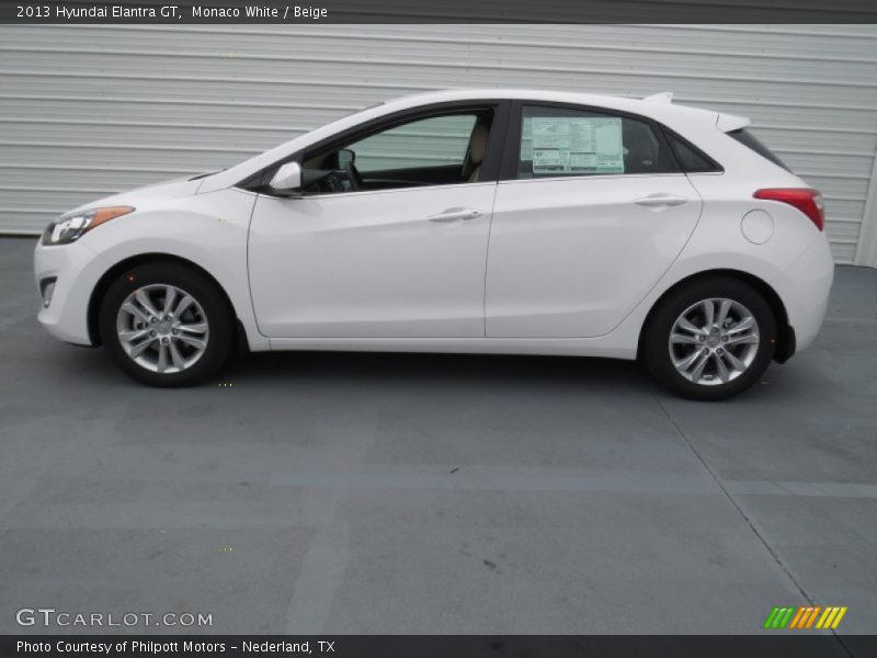 Monaco White / Beige 2013 Hyundai Elantra GT