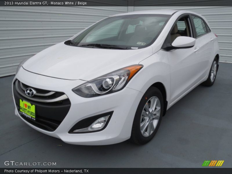Monaco White / Beige 2013 Hyundai Elantra GT