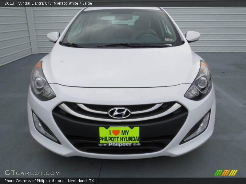 Monaco White / Beige 2013 Hyundai Elantra GT