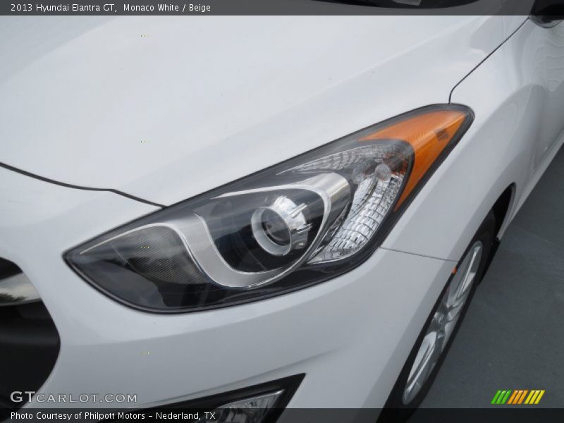 Monaco White / Beige 2013 Hyundai Elantra GT