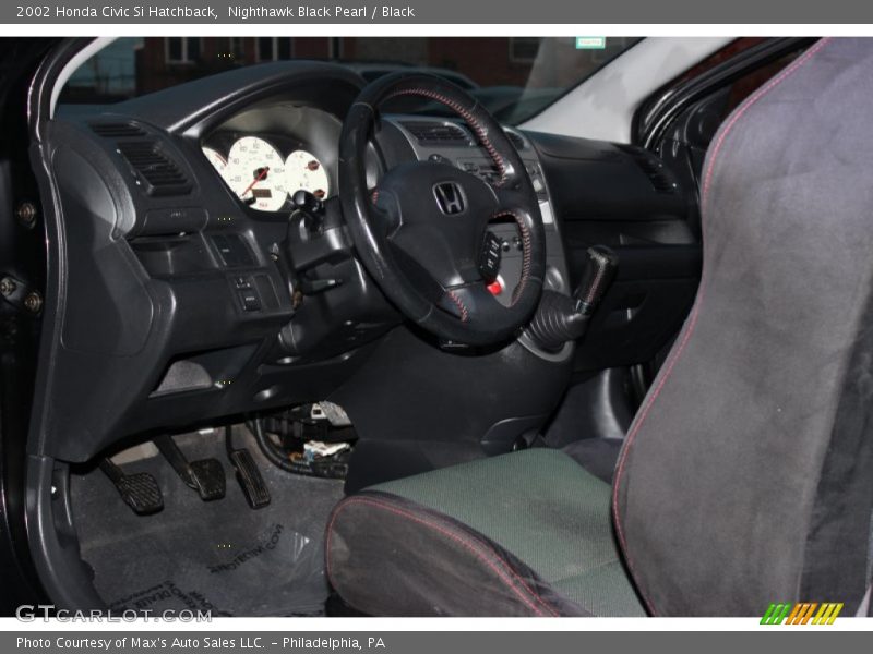 Nighthawk Black Pearl / Black 2002 Honda Civic Si Hatchback
