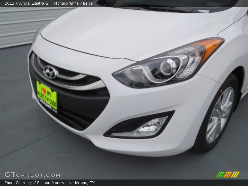Monaco White / Beige 2013 Hyundai Elantra GT