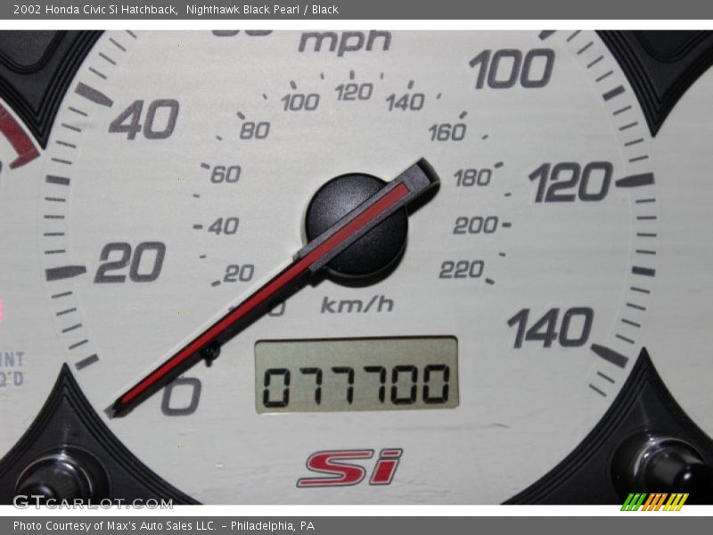 Nighthawk Black Pearl / Black 2002 Honda Civic Si Hatchback