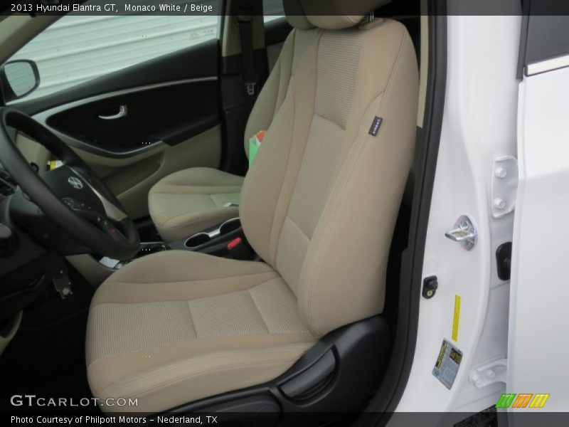 Monaco White / Beige 2013 Hyundai Elantra GT