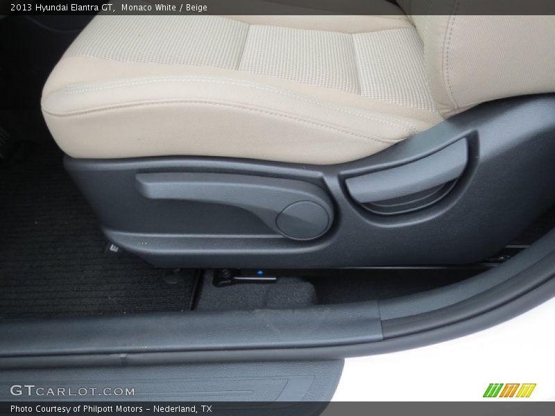 Monaco White / Beige 2013 Hyundai Elantra GT