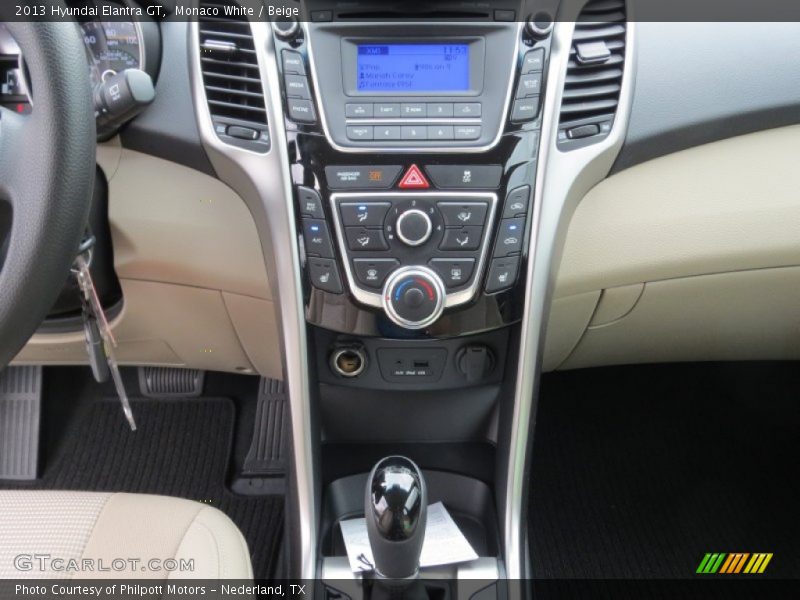 Monaco White / Beige 2013 Hyundai Elantra GT