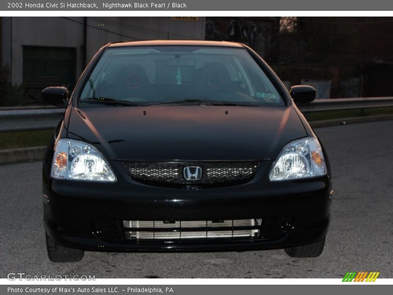 Nighthawk Black Pearl / Black 2002 Honda Civic Si Hatchback