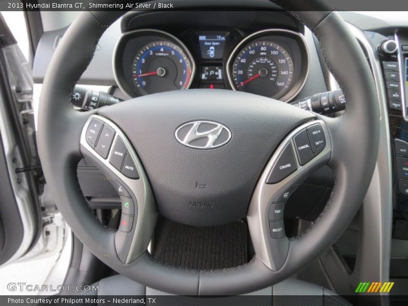 Shimmering Air Silver / Black 2013 Hyundai Elantra GT