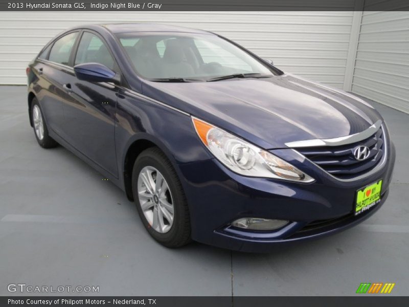 Indigo Night Blue / Gray 2013 Hyundai Sonata GLS