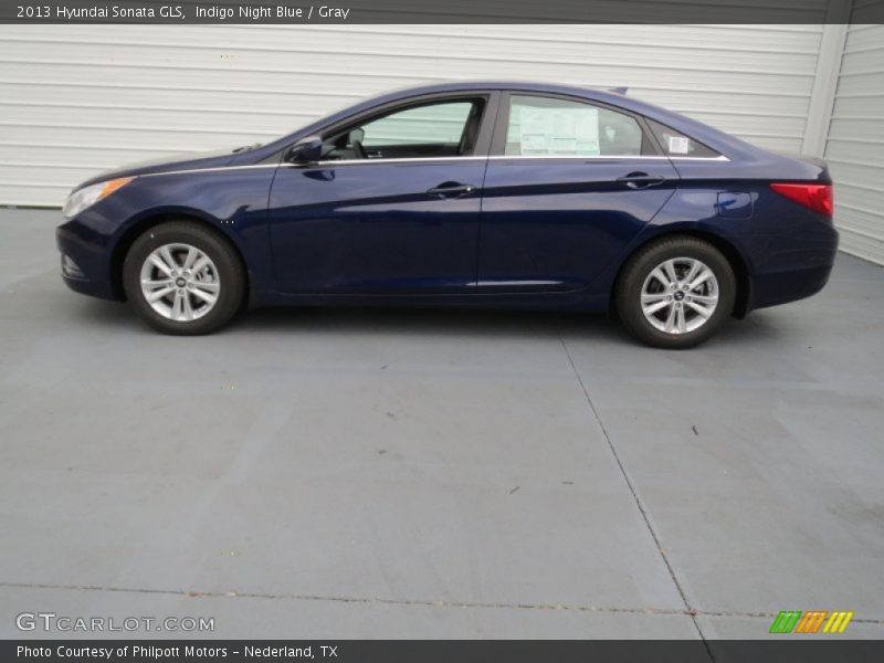 Indigo Night Blue / Gray 2013 Hyundai Sonata GLS