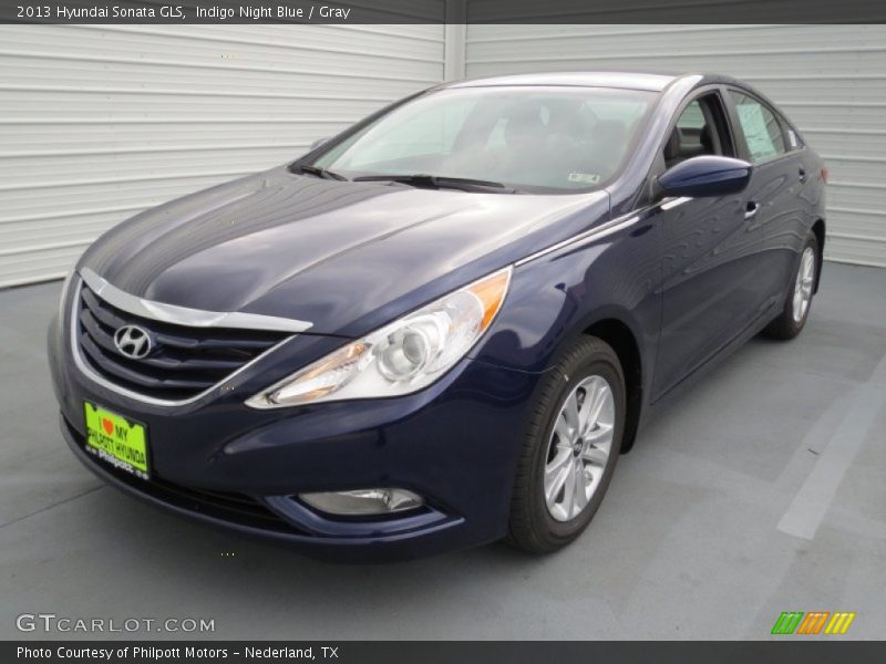 Indigo Night Blue / Gray 2013 Hyundai Sonata GLS