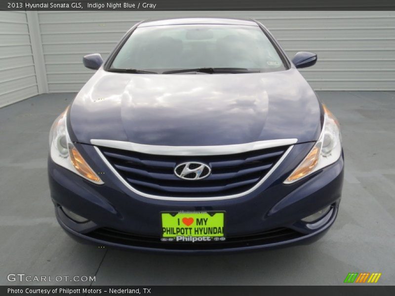 Indigo Night Blue / Gray 2013 Hyundai Sonata GLS