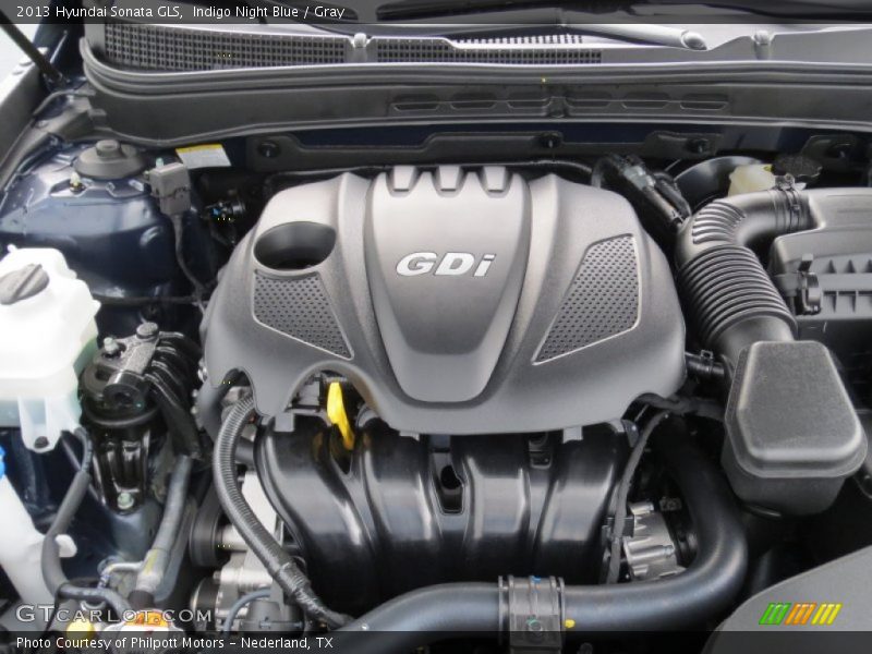 Indigo Night Blue / Gray 2013 Hyundai Sonata GLS