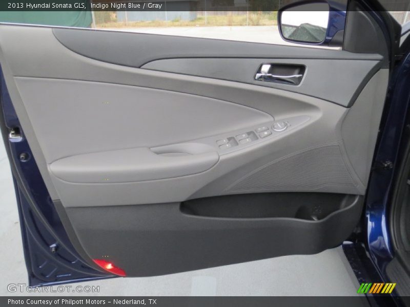 Indigo Night Blue / Gray 2013 Hyundai Sonata GLS