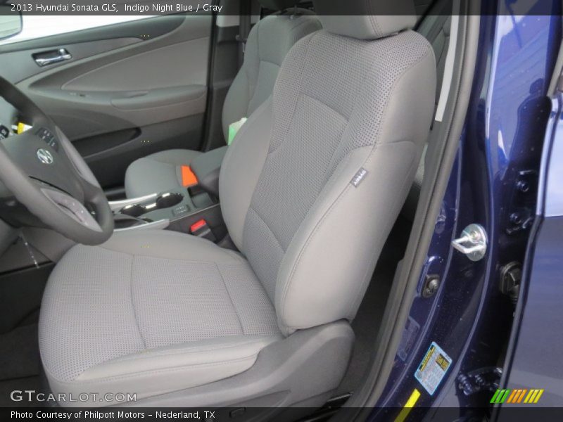 Indigo Night Blue / Gray 2013 Hyundai Sonata GLS