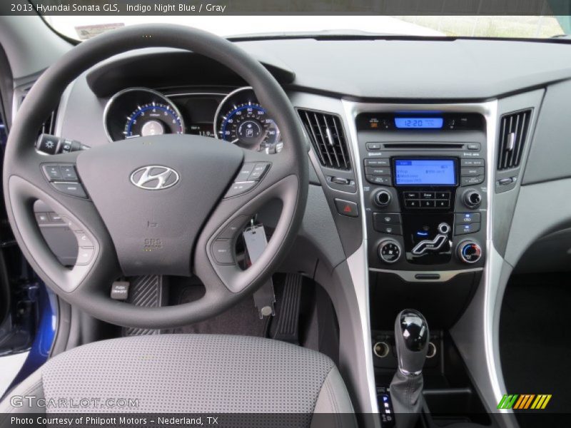 Indigo Night Blue / Gray 2013 Hyundai Sonata GLS