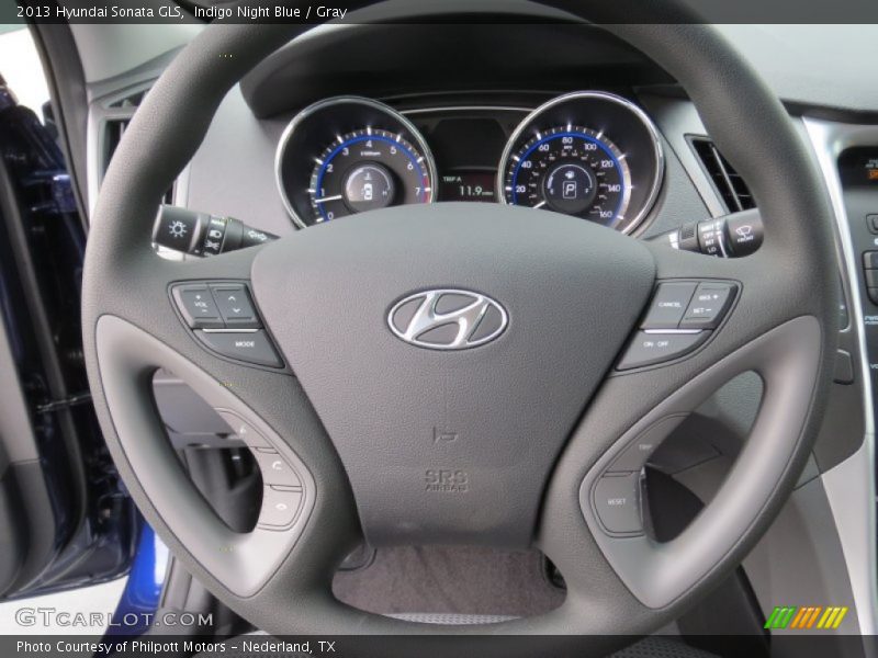 Indigo Night Blue / Gray 2013 Hyundai Sonata GLS