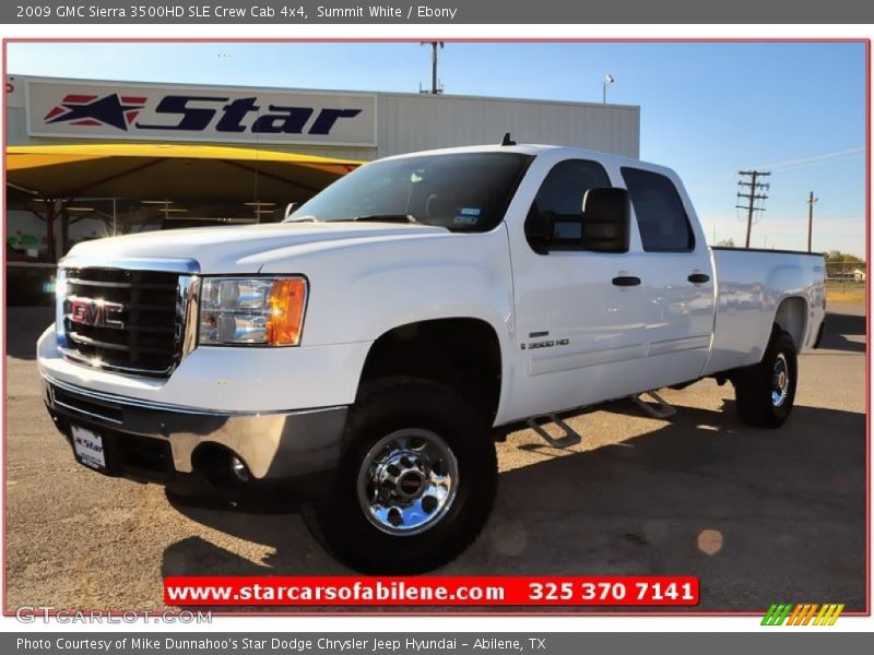 Summit White / Ebony 2009 GMC Sierra 3500HD SLE Crew Cab 4x4