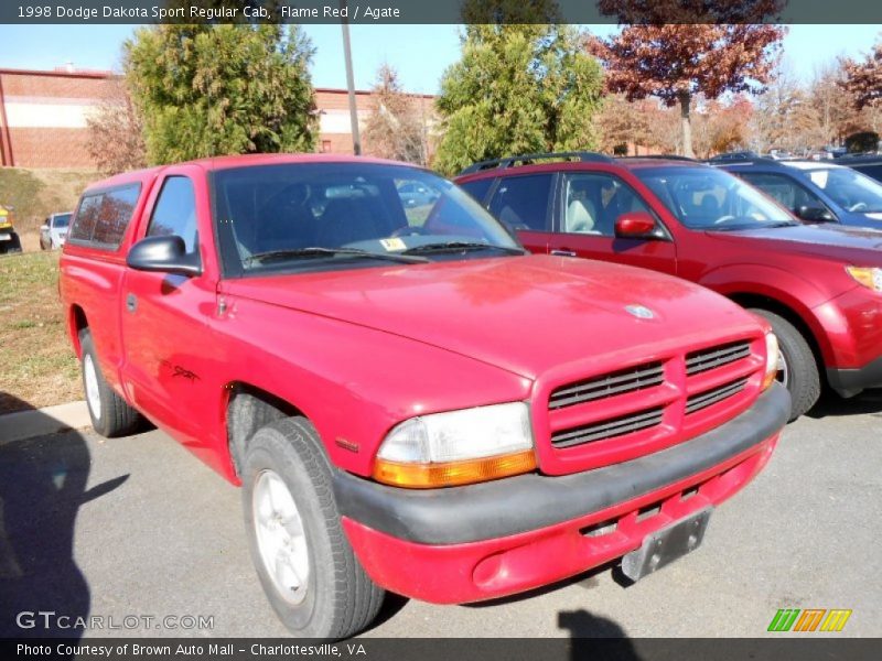 Flame Red / Agate 1998 Dodge Dakota Sport Regular Cab