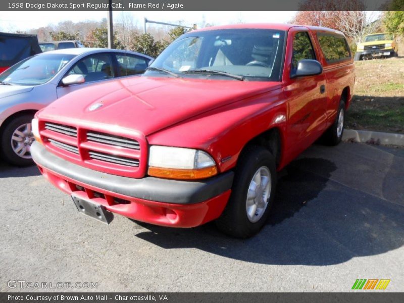 Flame Red / Agate 1998 Dodge Dakota Sport Regular Cab