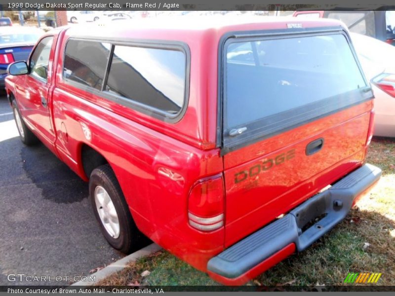 Flame Red / Agate 1998 Dodge Dakota Sport Regular Cab