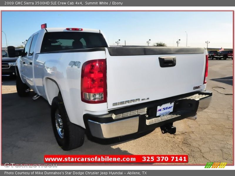 Summit White / Ebony 2009 GMC Sierra 3500HD SLE Crew Cab 4x4