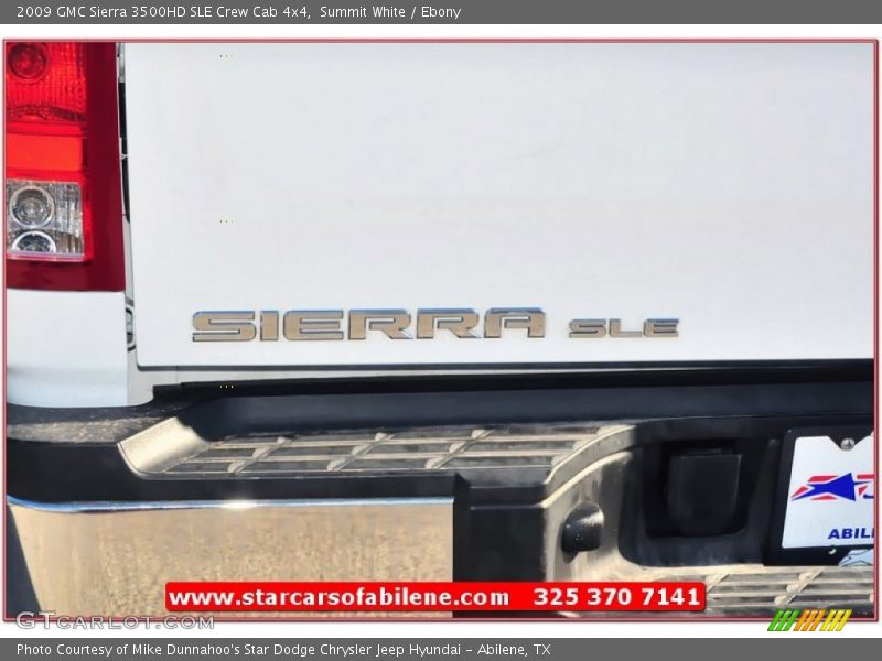 Summit White / Ebony 2009 GMC Sierra 3500HD SLE Crew Cab 4x4