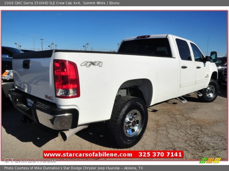 Summit White / Ebony 2009 GMC Sierra 3500HD SLE Crew Cab 4x4