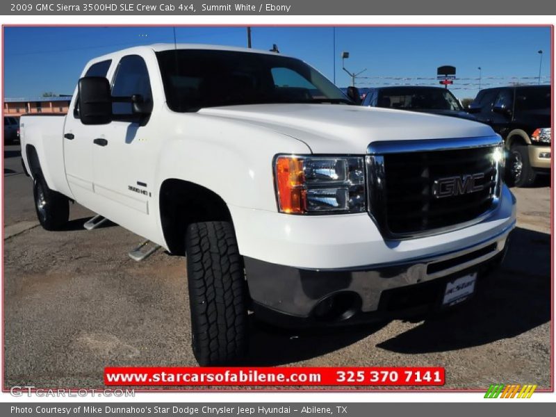 Summit White / Ebony 2009 GMC Sierra 3500HD SLE Crew Cab 4x4