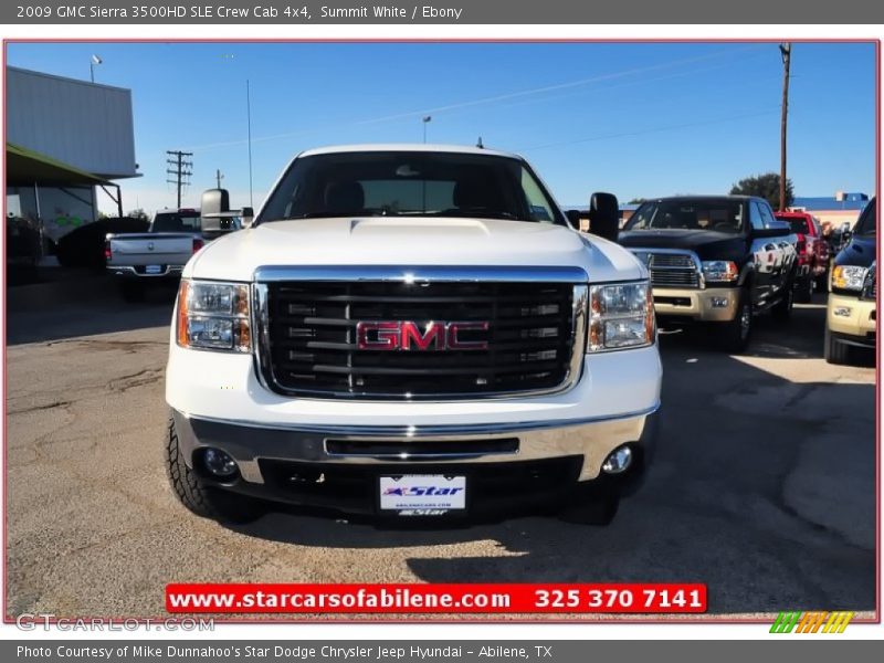 Summit White / Ebony 2009 GMC Sierra 3500HD SLE Crew Cab 4x4