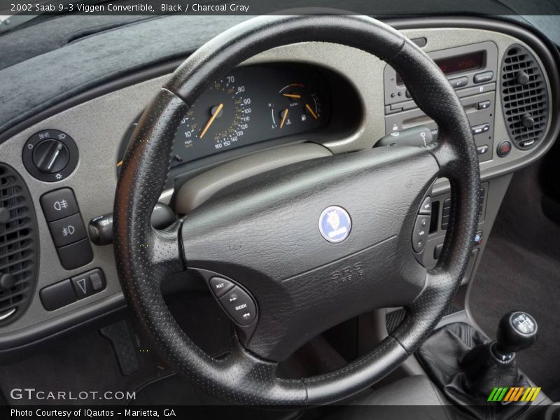 Black / Charcoal Gray 2002 Saab 9-3 Viggen Convertible