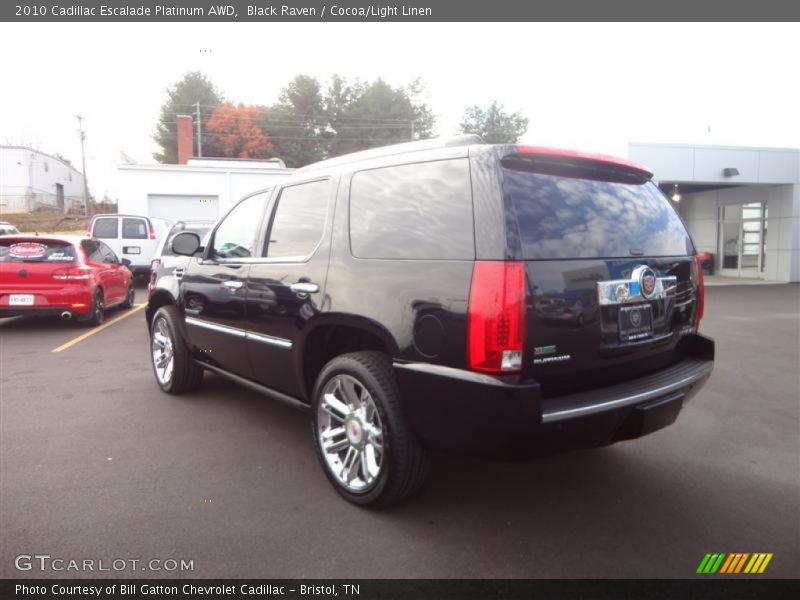Black Raven / Cocoa/Light Linen 2010 Cadillac Escalade Platinum AWD