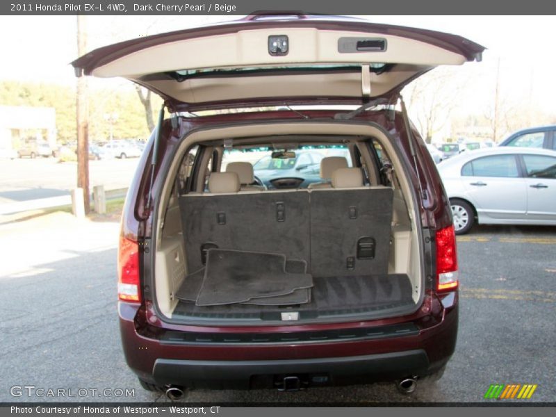 Dark Cherry Pearl / Beige 2011 Honda Pilot EX-L 4WD