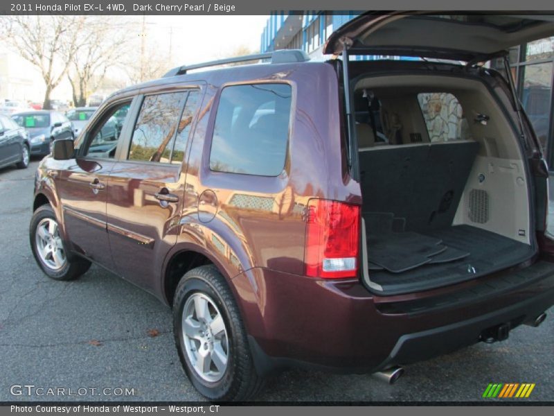 Dark Cherry Pearl / Beige 2011 Honda Pilot EX-L 4WD