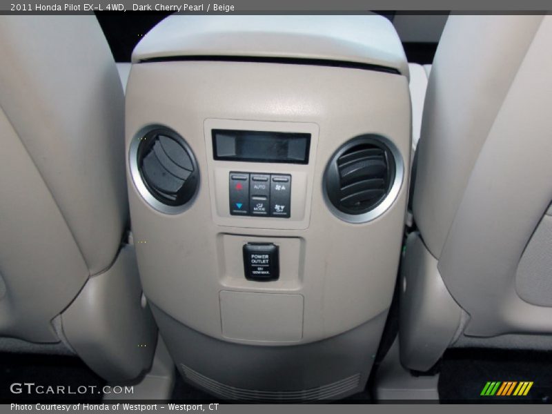 Dark Cherry Pearl / Beige 2011 Honda Pilot EX-L 4WD