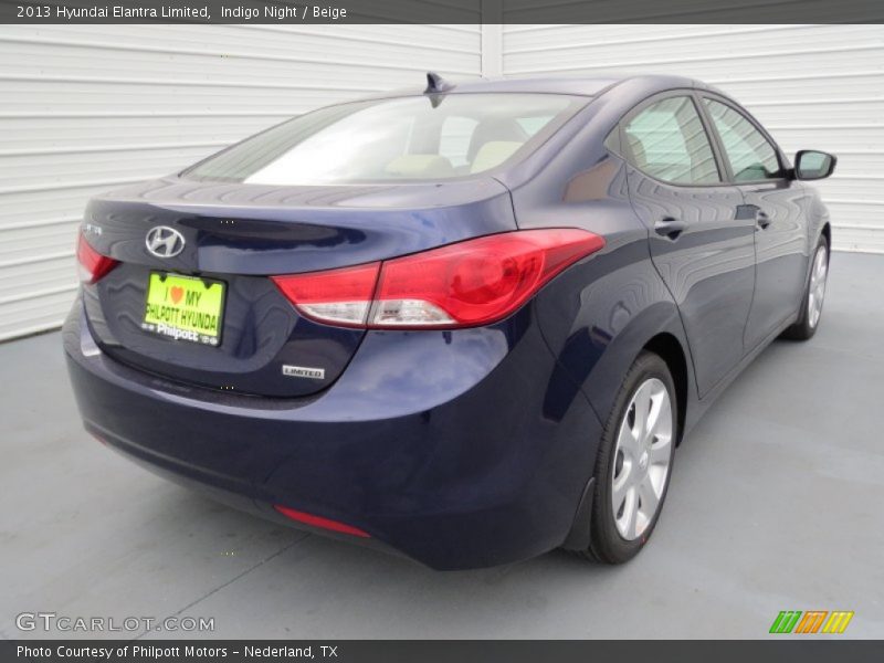 Indigo Night / Beige 2013 Hyundai Elantra Limited