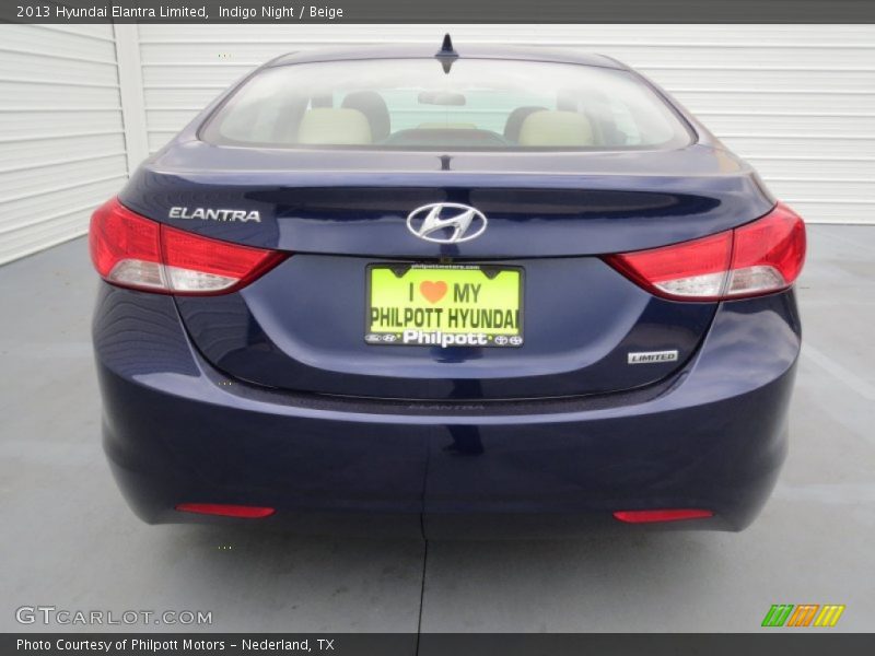 Indigo Night / Beige 2013 Hyundai Elantra Limited