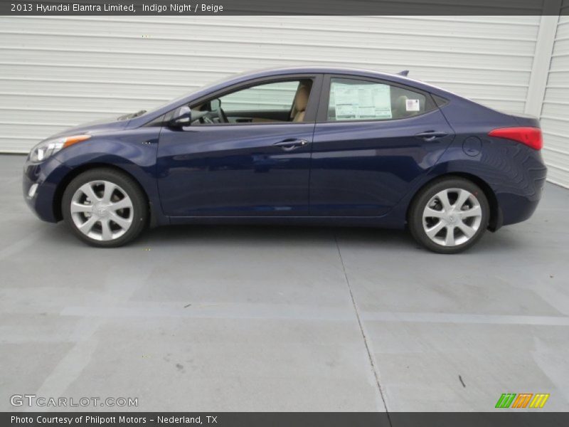 Indigo Night / Beige 2013 Hyundai Elantra Limited