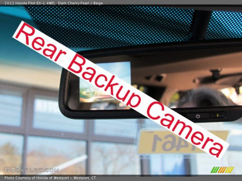 Dark Cherry Pearl / Beige 2011 Honda Pilot EX-L 4WD