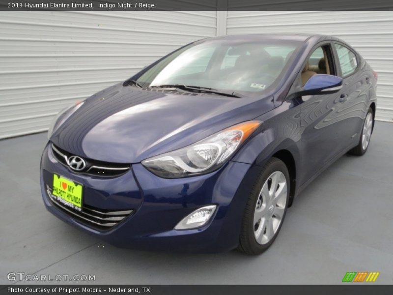 Indigo Night / Beige 2013 Hyundai Elantra Limited