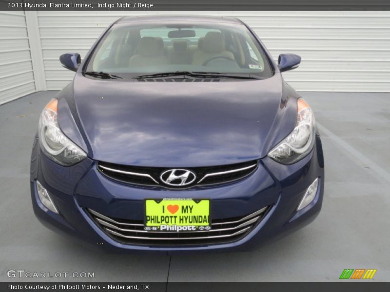 Indigo Night / Beige 2013 Hyundai Elantra Limited