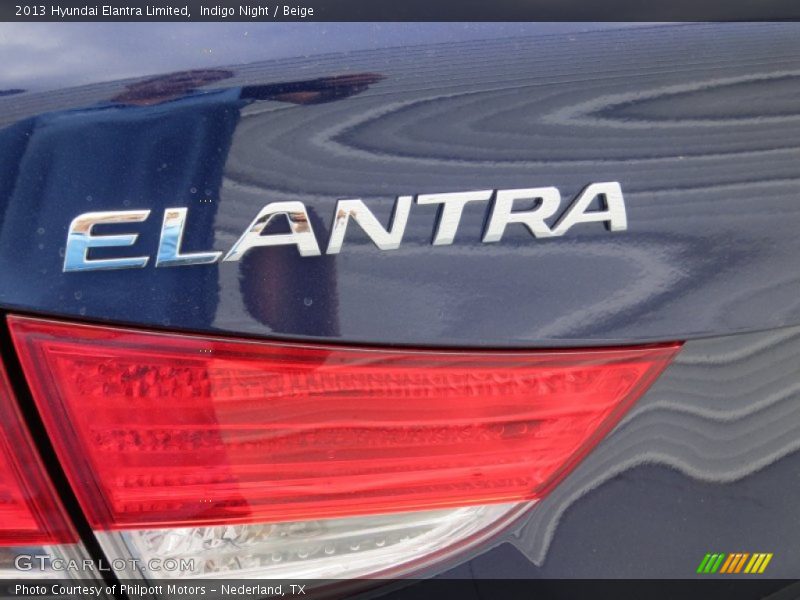 Indigo Night / Beige 2013 Hyundai Elantra Limited