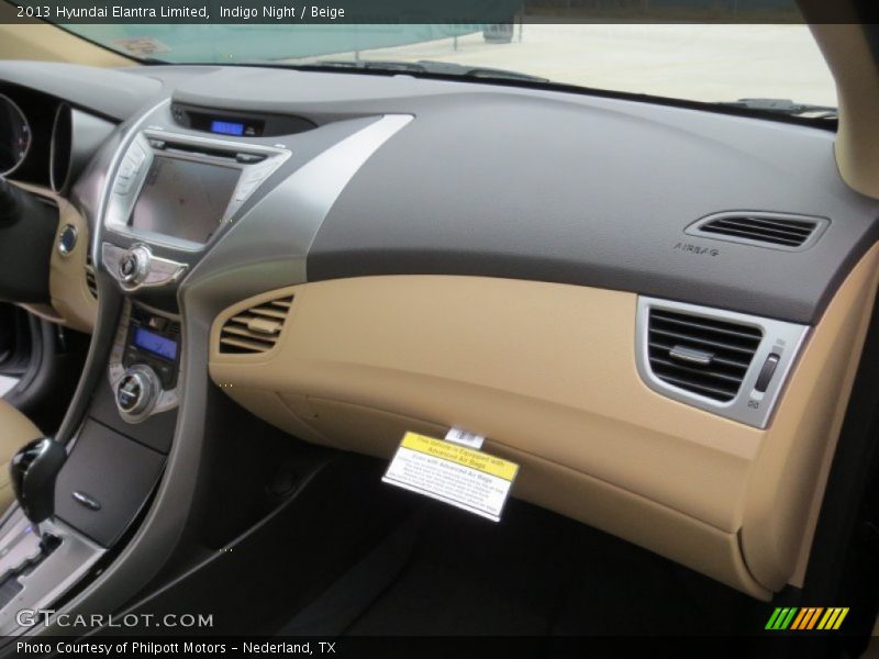 Indigo Night / Beige 2013 Hyundai Elantra Limited