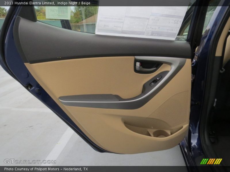 Indigo Night / Beige 2013 Hyundai Elantra Limited