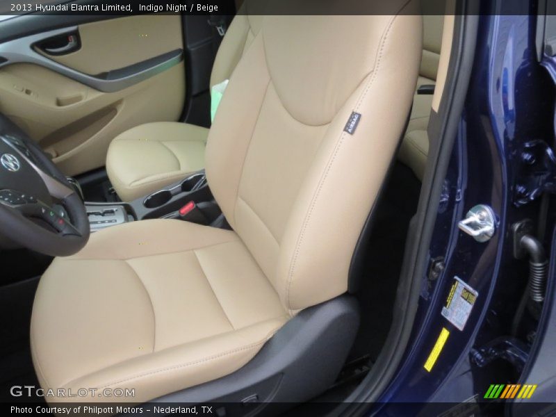 Indigo Night / Beige 2013 Hyundai Elantra Limited