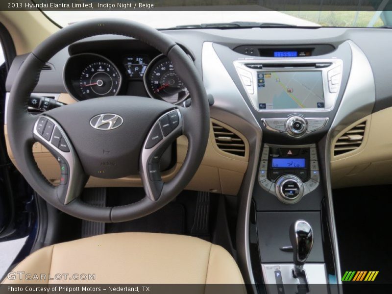 Indigo Night / Beige 2013 Hyundai Elantra Limited